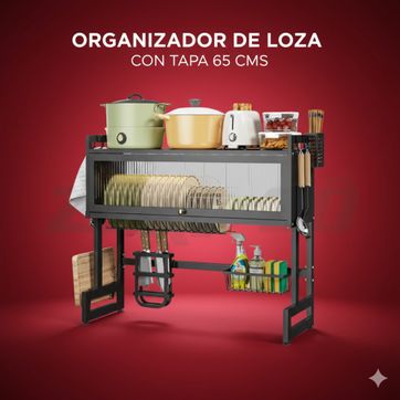 Imagen del producto ORGANIZADOR DE LOZA 65 CM CON GABINETE Y TAPA