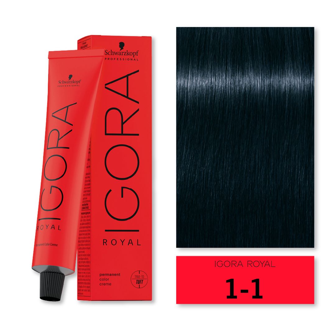 TINTE IGORA ROYAL NEGRO AZUL 1-1
