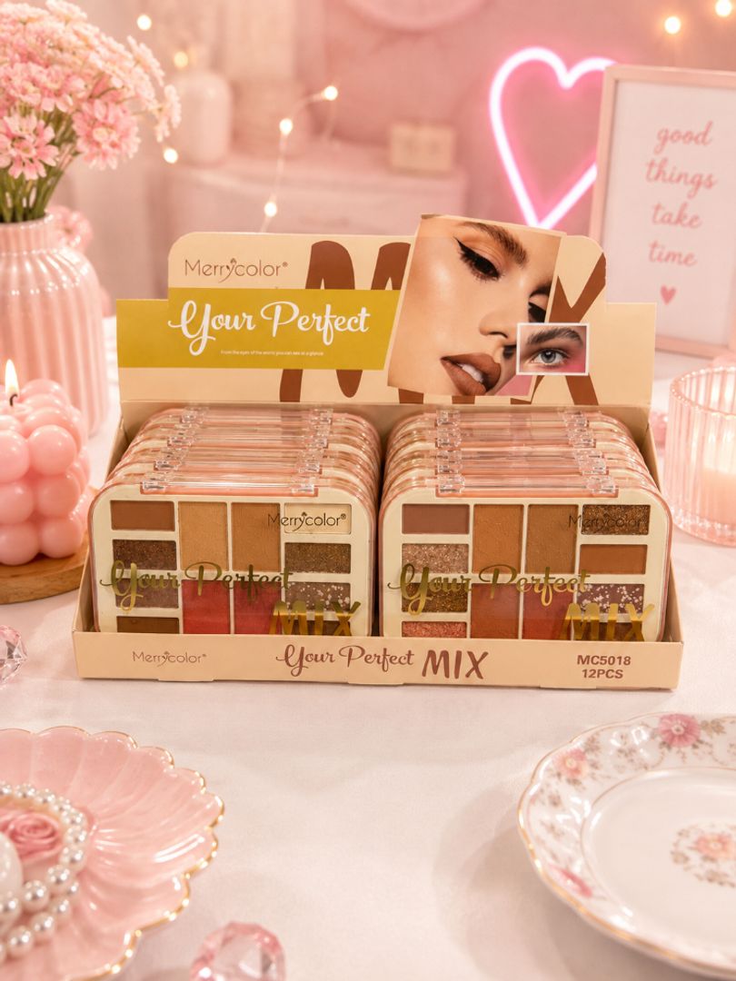 Paleta de sombras tonos tierra 
