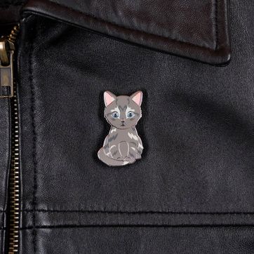 PIN GATO GRIS ATIGRADOI - imagen 3