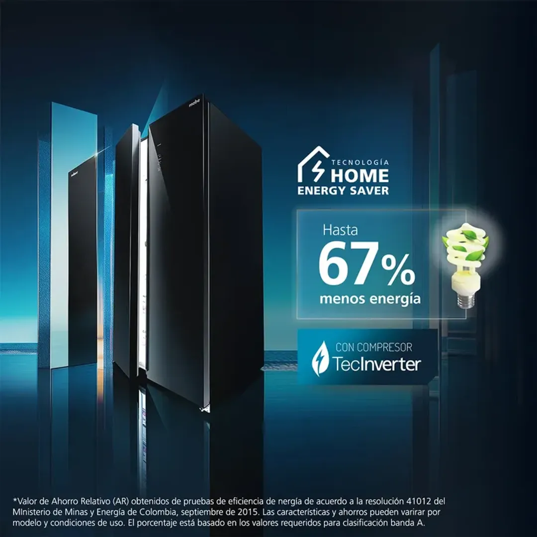 NEVECON MABE SIDE BY SIDE 439LT BLACK STEEL INVERTER