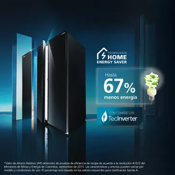 NEVECON MABE SIDE BY SIDE 439LT BLACK STEEL INVERTER - imagen 3