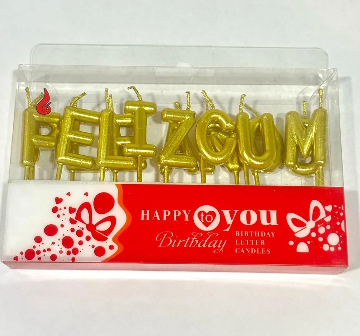 VELA FELIZ CUMPLEAÑOS LETRA X LETRA SURTIDA 