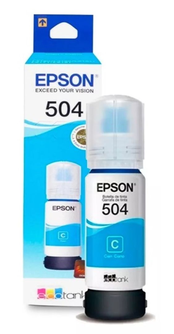 Tinta Epson Botella 504 Cian