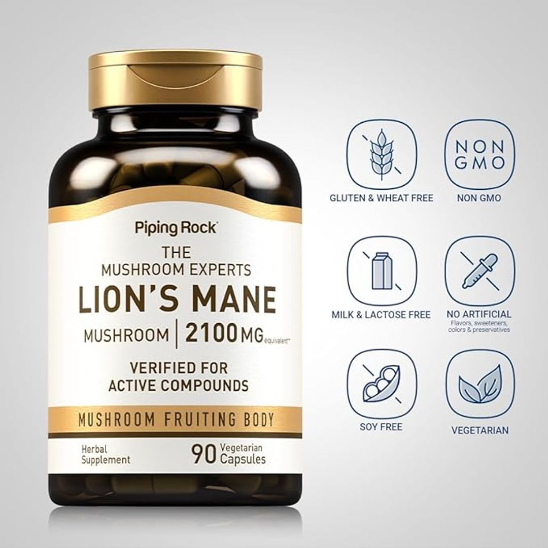 Melena de Leon 2100 mg  90 Capsulas PIPING ROCK 