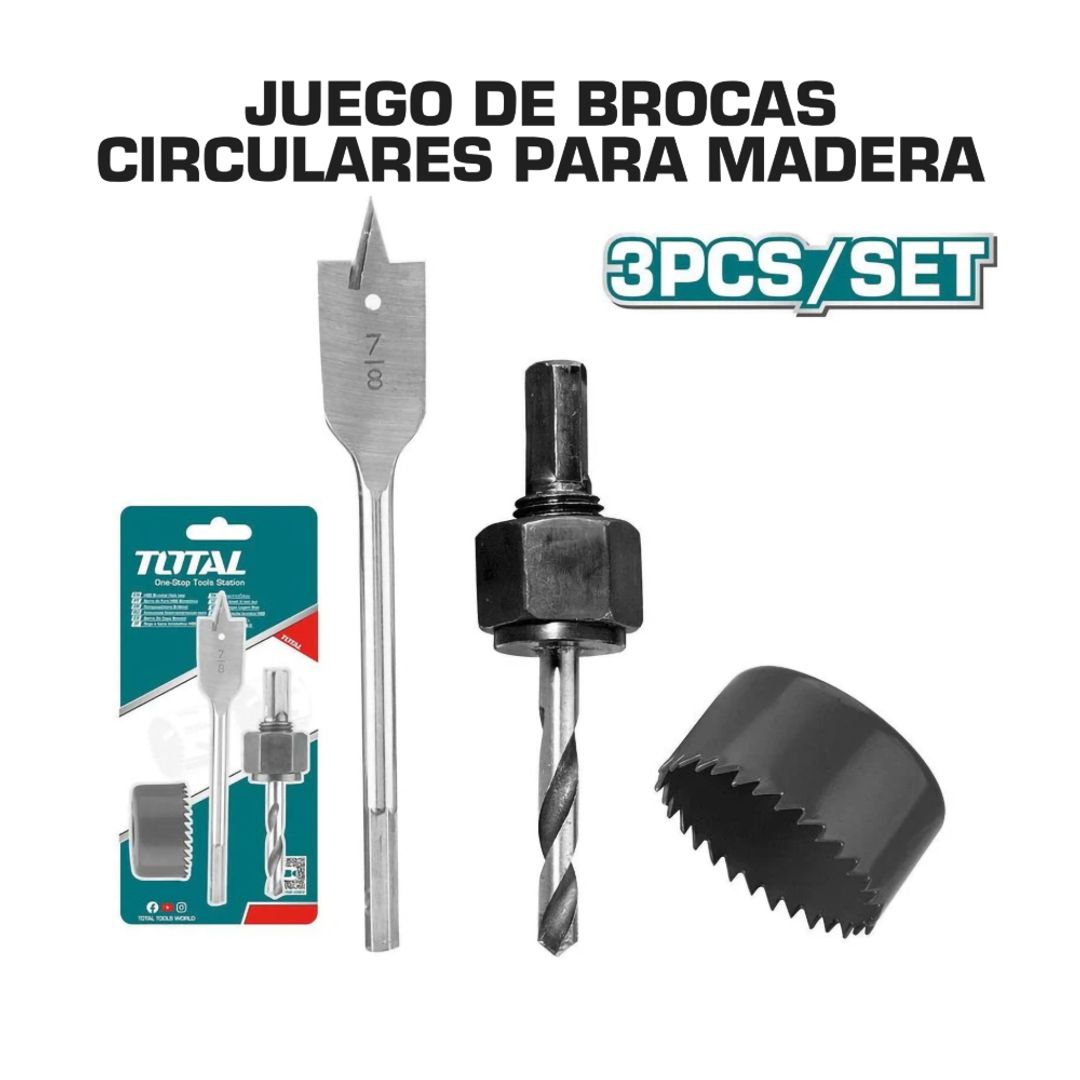 JUEGO DE BROCAS CIRCULARES PARA MADERA
