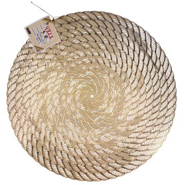 Imagen del producto INDIVIDUAL REDONDO TALLADO CROMADO DORADO