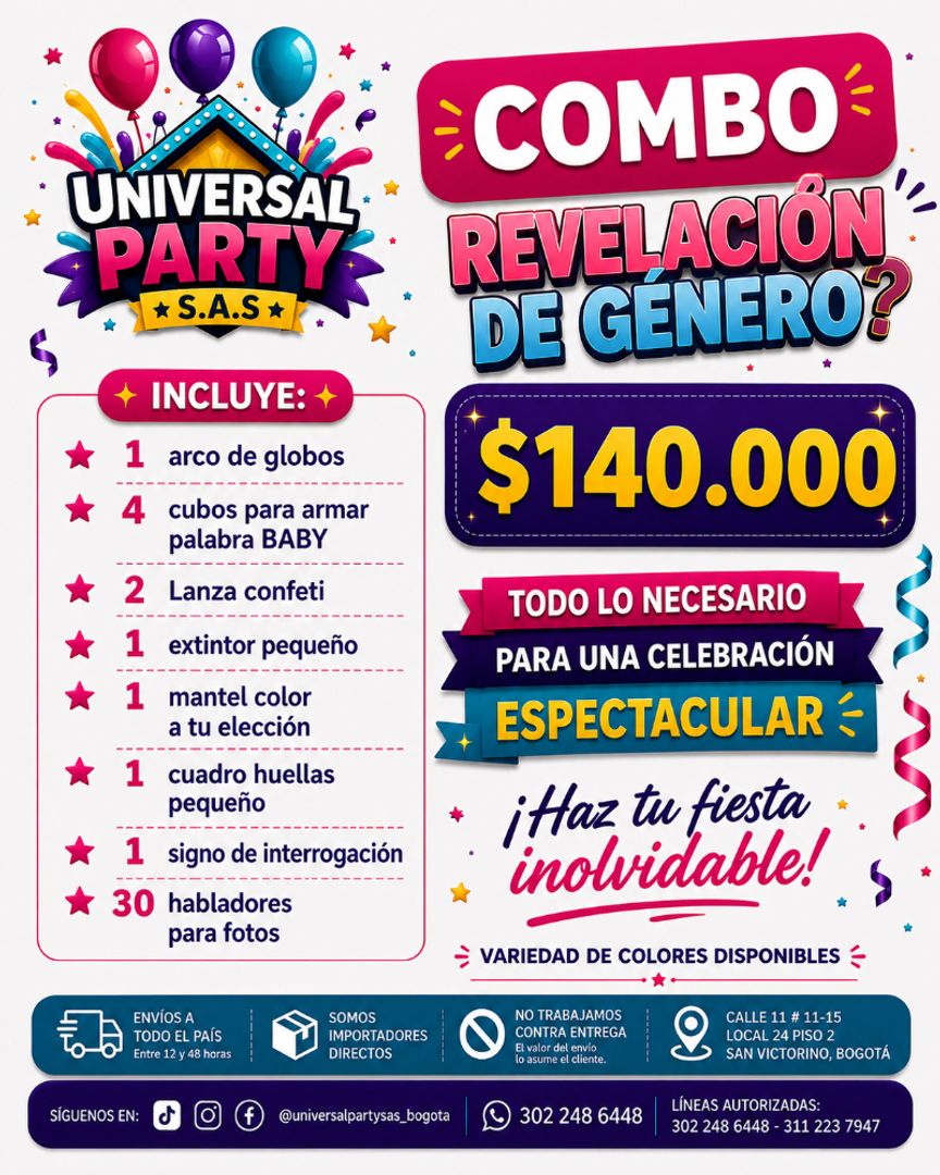 COMBO REVELACIÓN DE GENERO