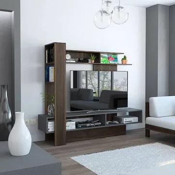 CENTRO ENTRETENIMIENTO FLAMENCO 178X180X40 HABANO - imagen 1