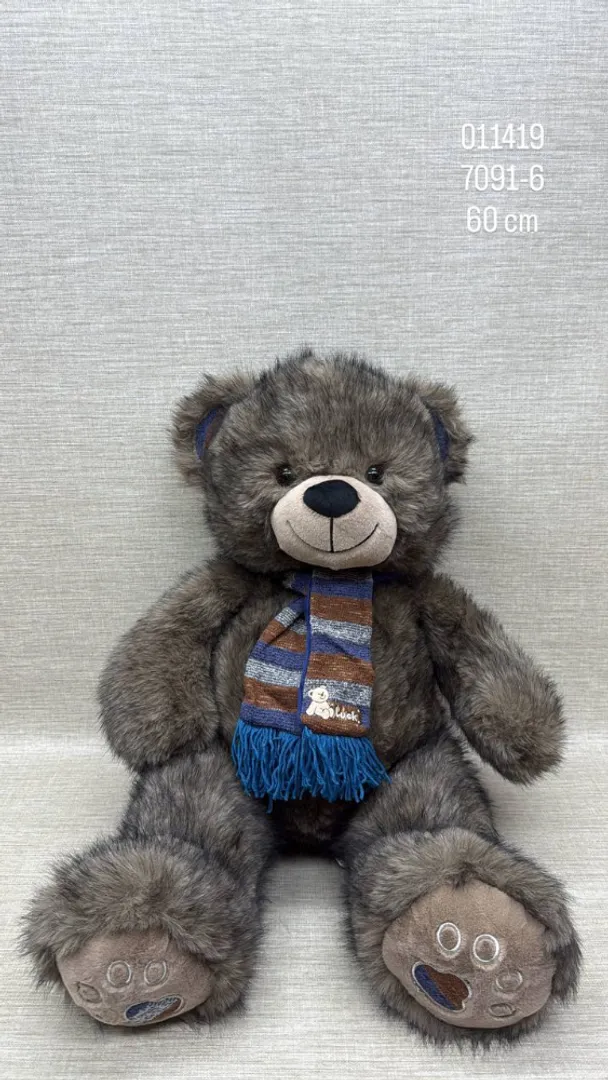 OSO PELUDITO CON BUFANDA 60 CM