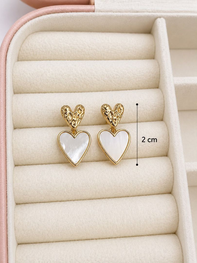 Aretes Corazón Madreperla