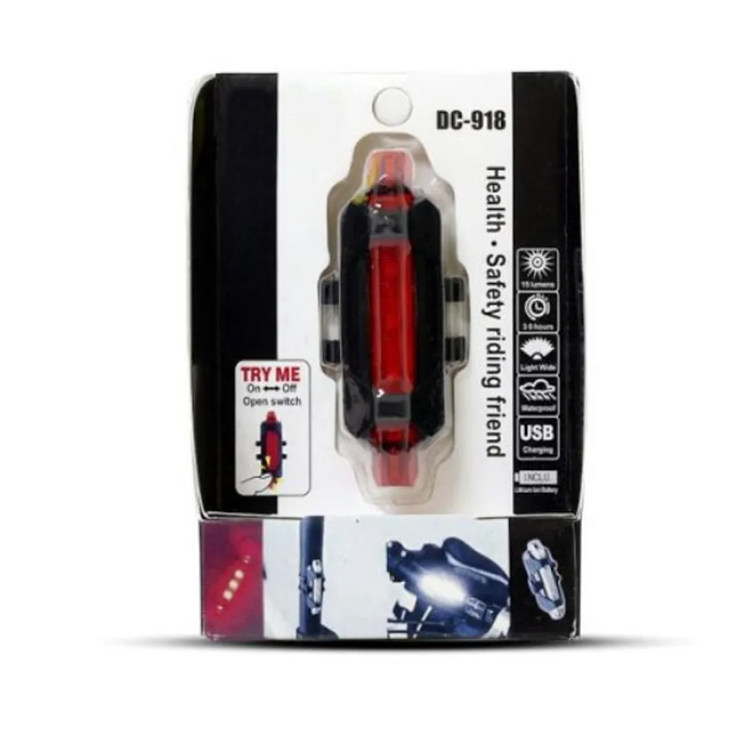 Luz Led Trasera Bicicleta Recargable Y A Prueba De Agua