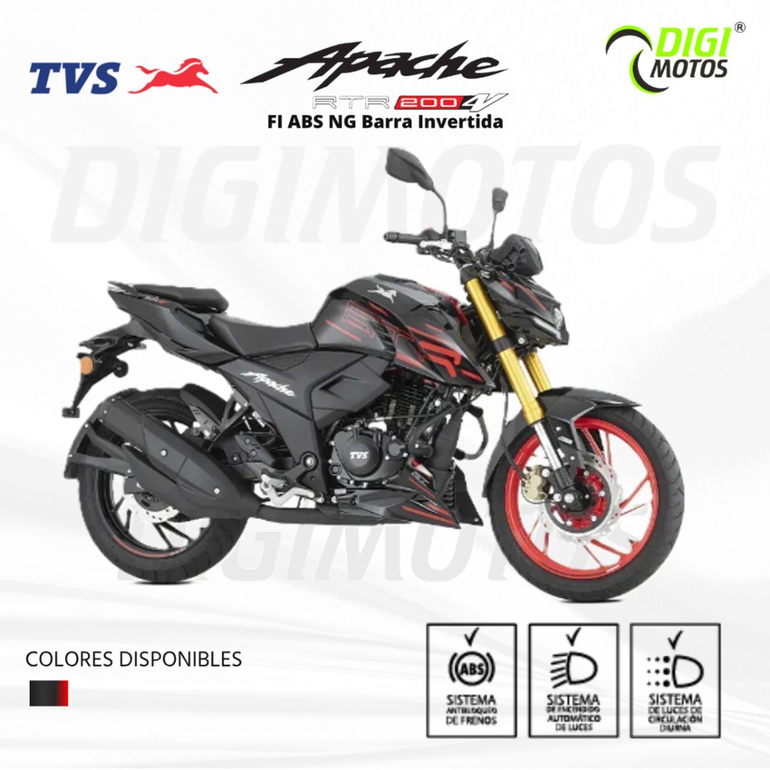 TVS APACHE 200 FI ABS NG Barra Invertida