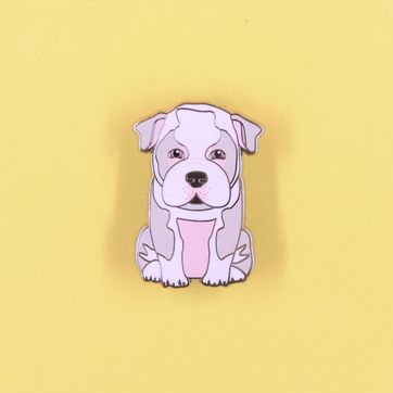 PIN BULLDOG INGLES BLANCO - imagen 1