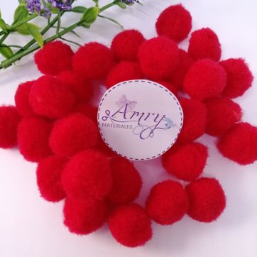 Imagen del producto Pompom Rojo sencillo 1.5cm