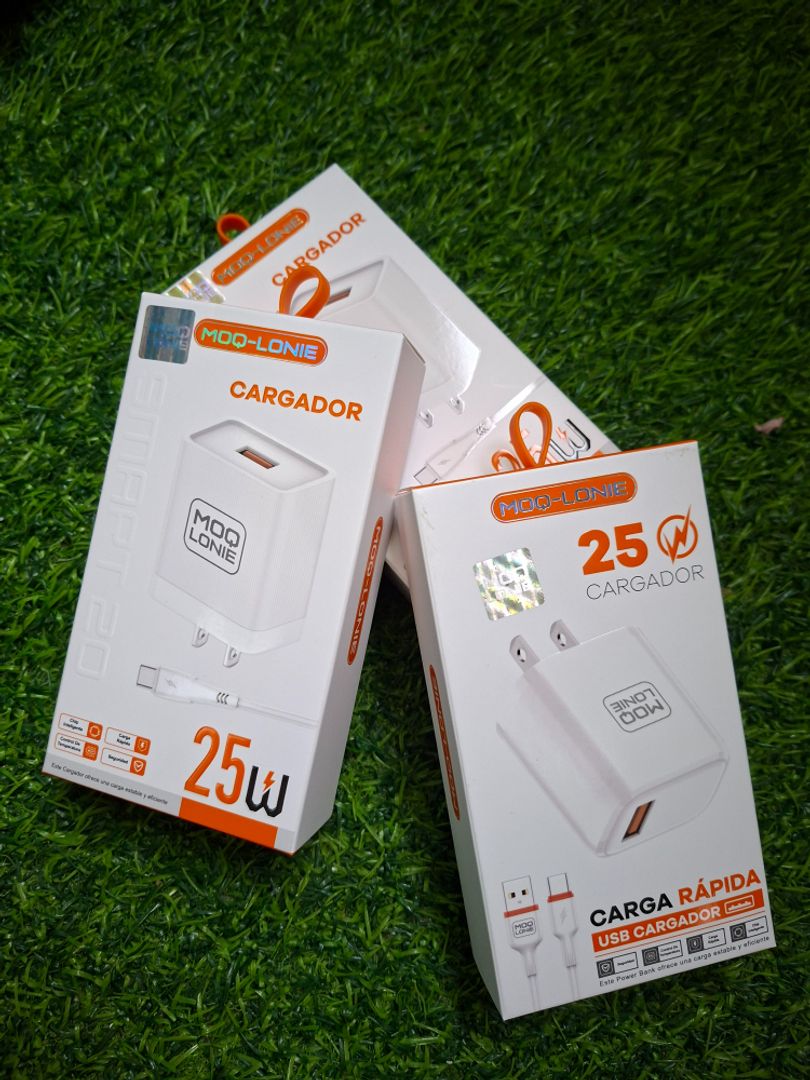 Cargador tipo C carga rápida 