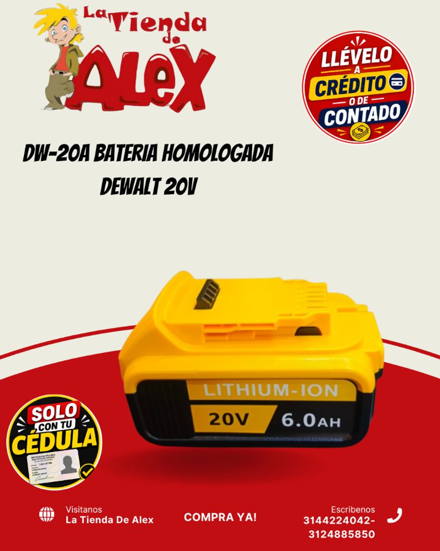DW-20A BATERIA HOMOLOGADA DEWALT 20v