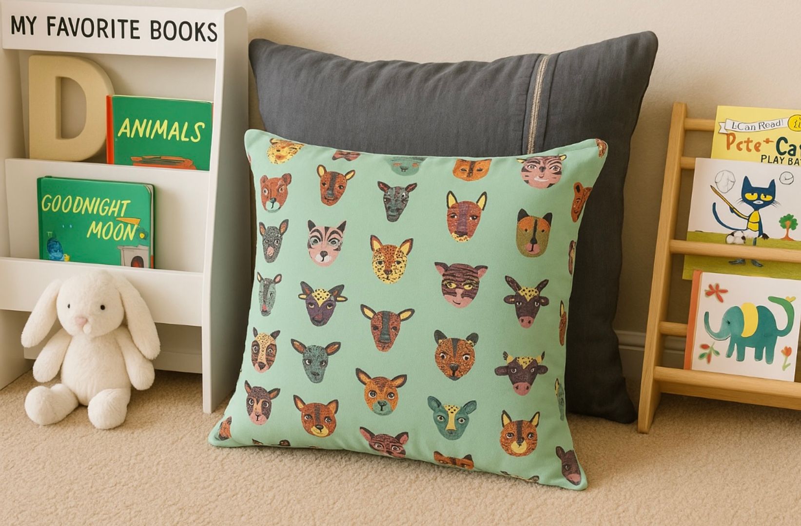 Almohadón  Animals Faces 40x40