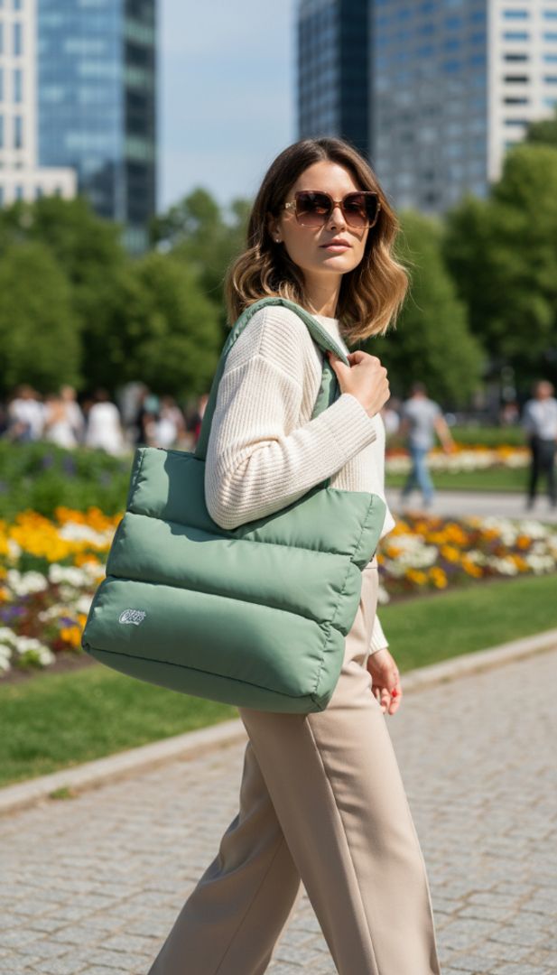 PUFFER BAG DALIA VERDE MENTA