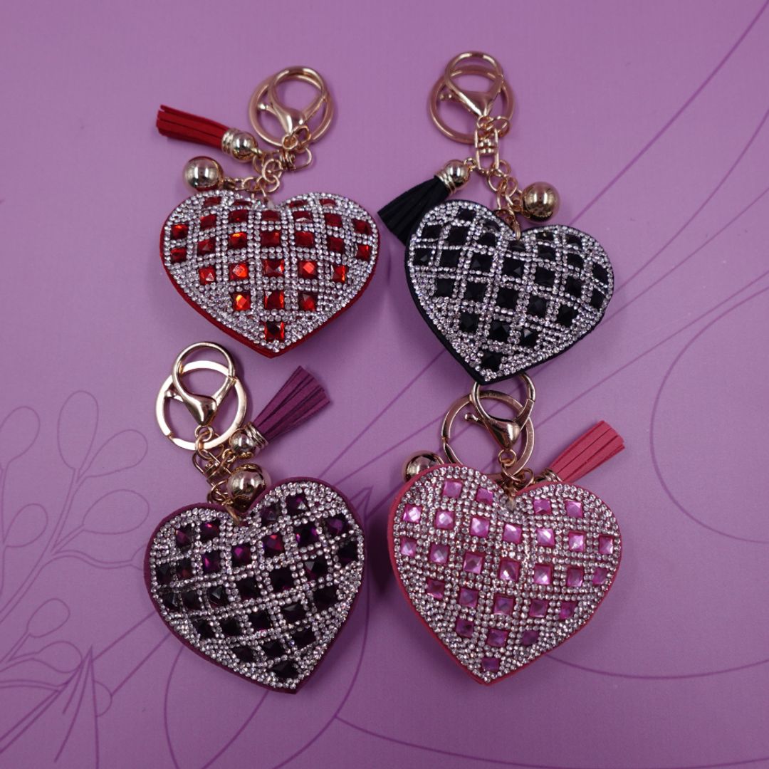 LLAVERO CORAZÓN CRISTALES - LLAV0244