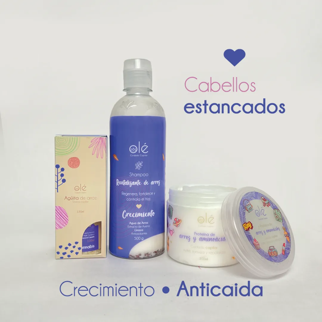 Kit capilar cabellos estancados ( Crecimiento y Anticaida ) olé capilar 