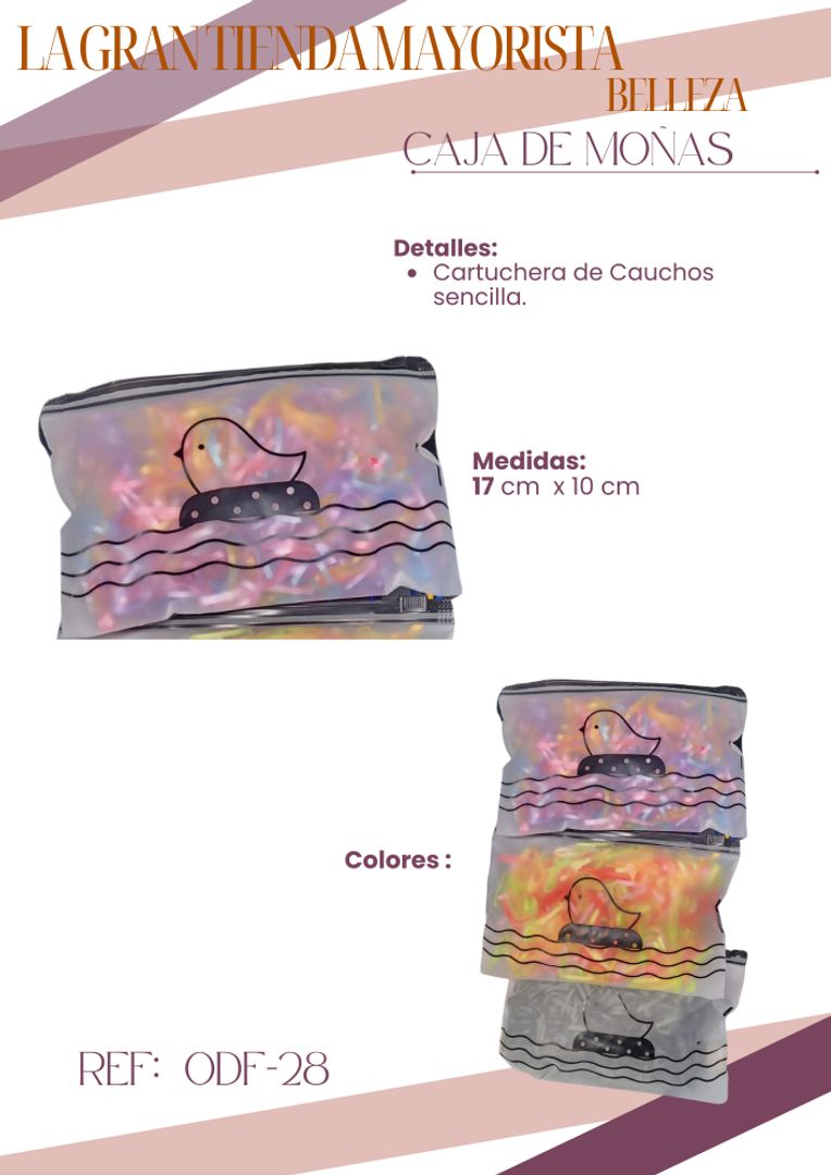 Cartuchera de Cauchos Surtidas básica ODF-28 X docena 