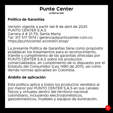 Política de Garantías - imagen 1