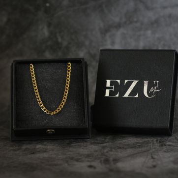 Cadena cubana 5 mm - Dorada - imagen 2