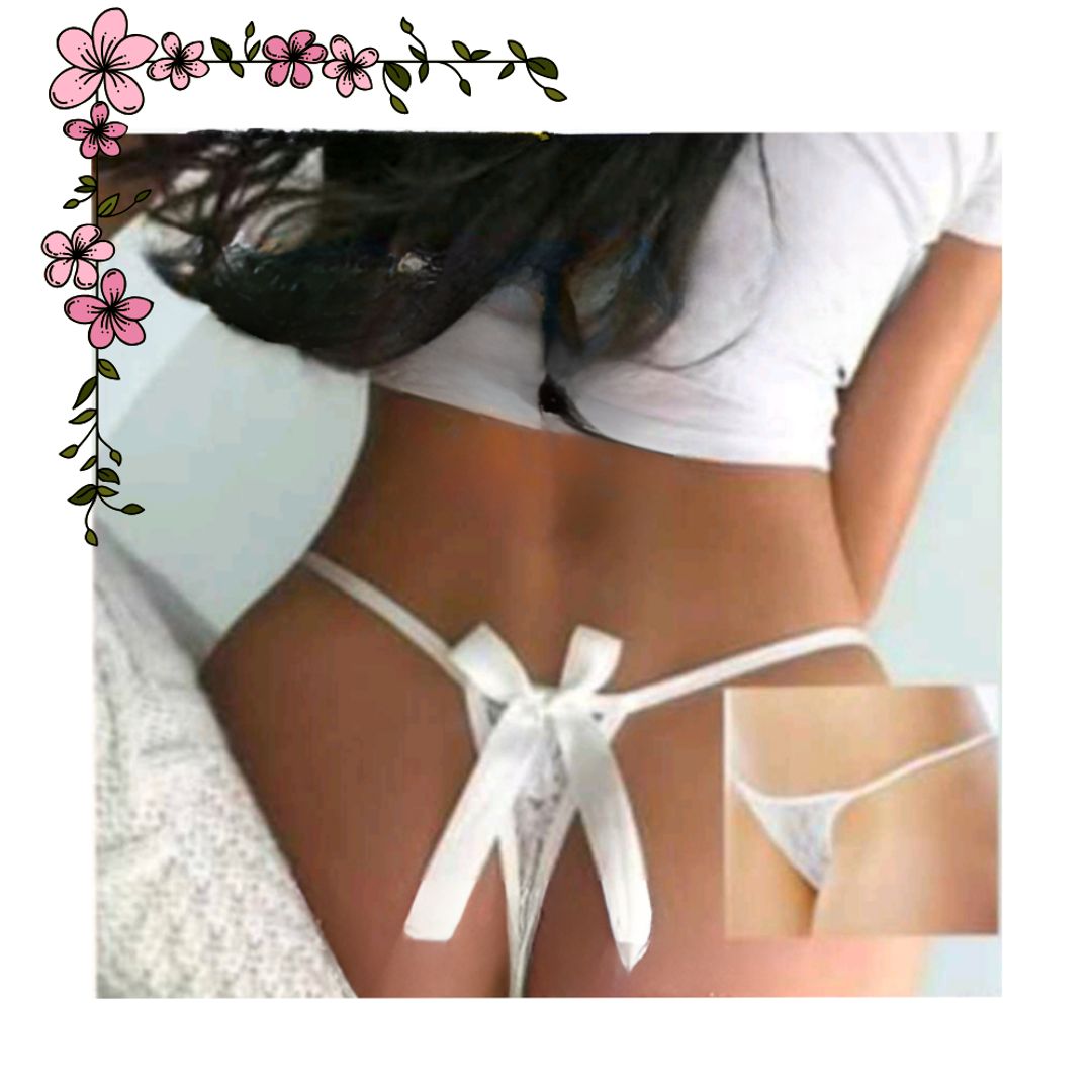Tanga hilo con moño trasero 