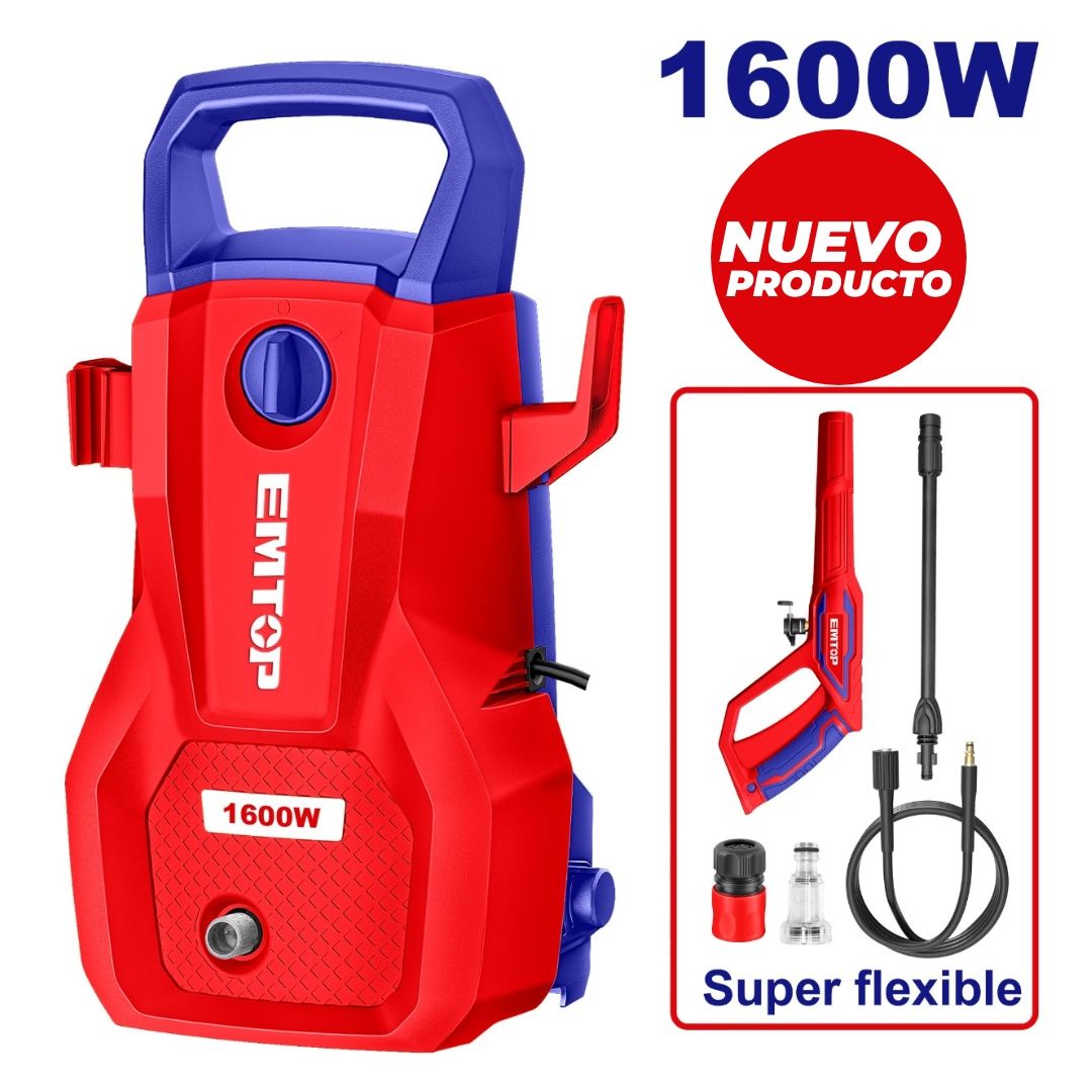 EMTOP HIDROLAVADORA 1.600W/120V 2.030PSI FLUJO 5,5L/MIN SUPER EMTOP