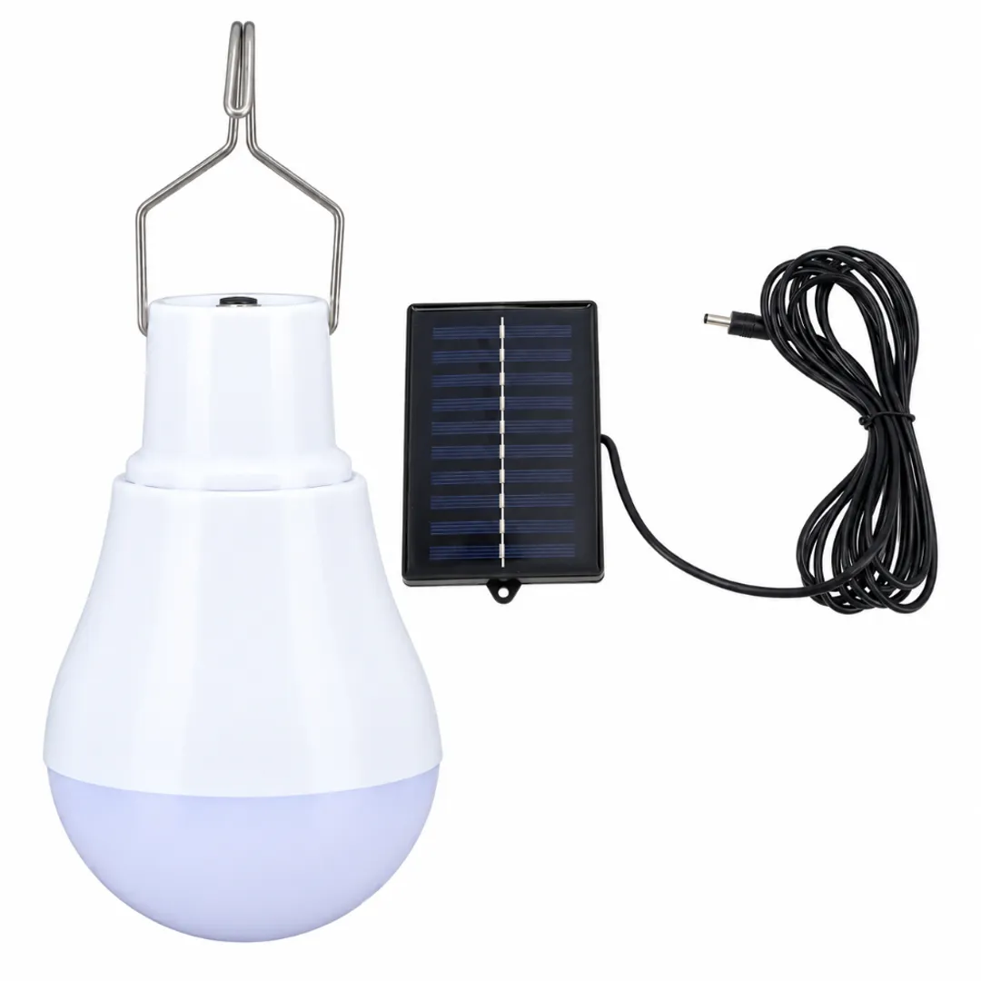 BOMBILLO RECARGABLE CON PANEL SOLAR 500 maH