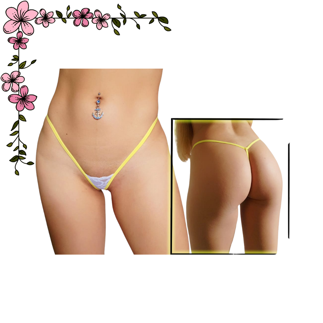 Kit x 3 Súper micro tanga hilo en encaje