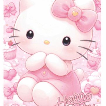 Imagen del producto FONDO EN TELA HELLO KITTY 1 x 1.50 M 