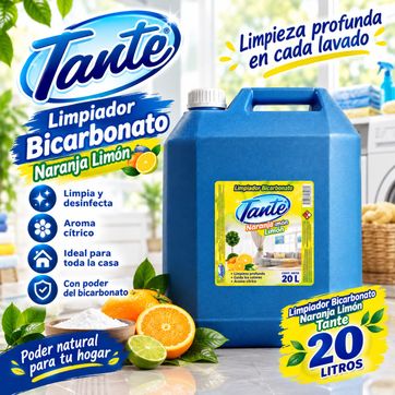 Imagen del producto LIMPIADOR BICARBONATO NARANJA LIMÓN TANTE X 20 LITROS
