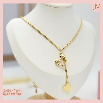 Imagen del producto Collar Rodio Corazón Colgante