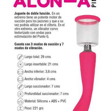 Vibrador y succionador Multiusos Alon Pink - imagen 1