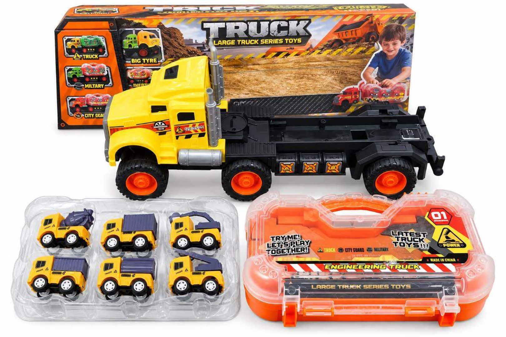 CAMION CON CARRITOS DE CONSTRUCCION 