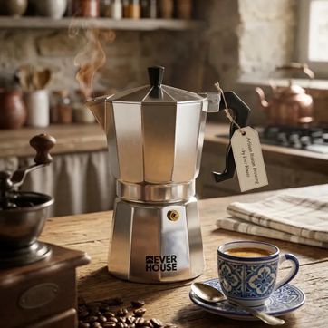 CAFETERA ITALIANA EVER HOUSE ECM-600 – 6 TAZAS - imagen 1