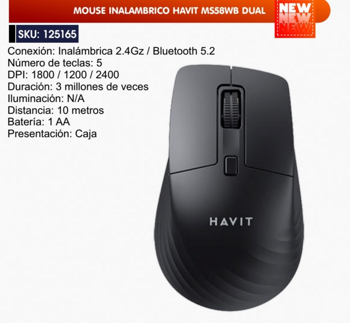 MOUSE INALÁMBRICO HAVIT