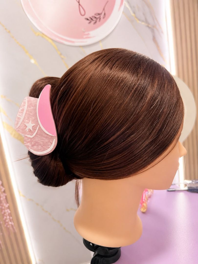 Gancho Sombrero Rosa Western