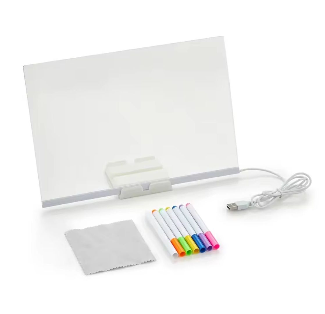 Tablero en  acrílico con luz LED