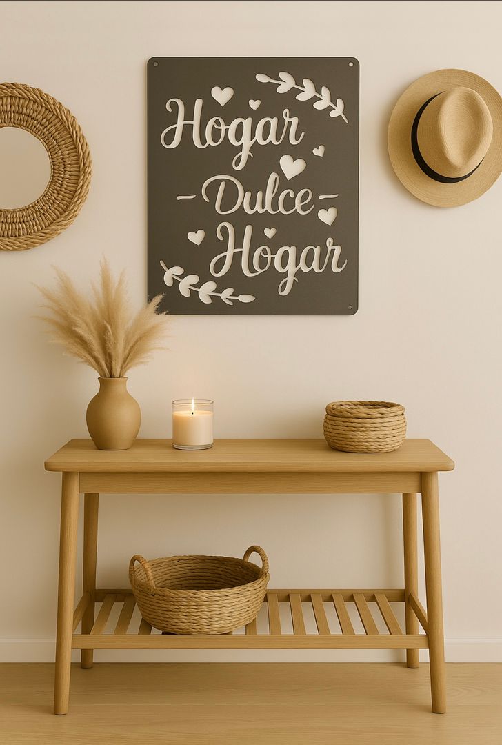 Chapa Decorativa con Frase 