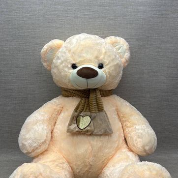 Imagen del producto OSO CREMA CON BUFANDA 75 CM