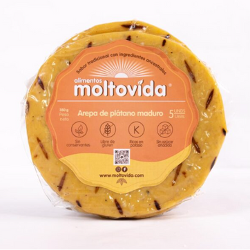 Imagen del producto AREPA DE PLATANO MADURO X 5 UND MOLTOVIDA