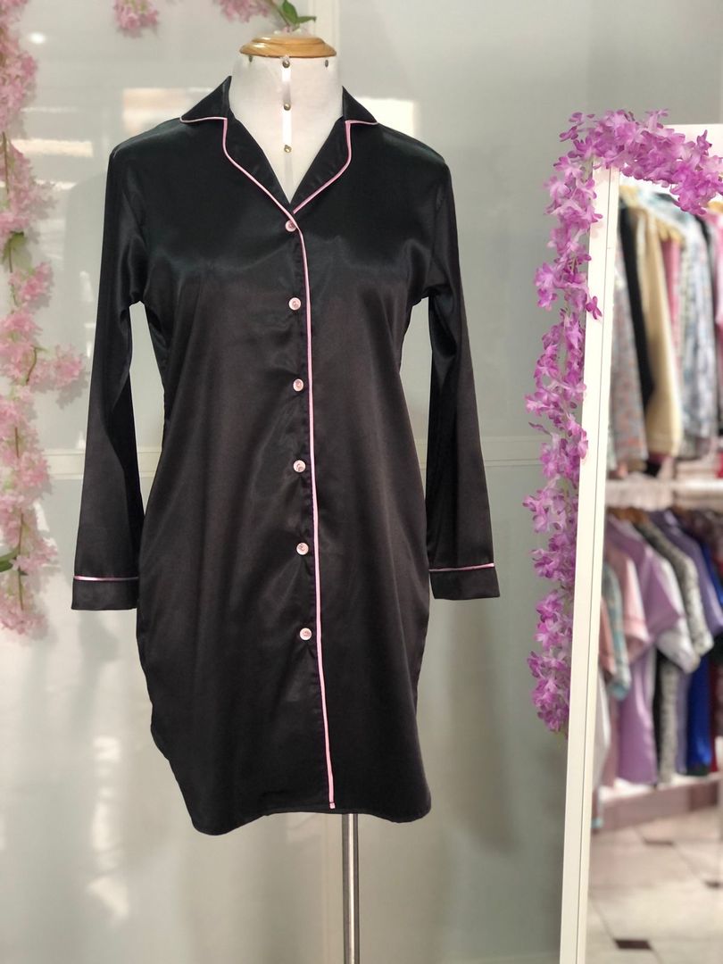 Camisón clásico negro 