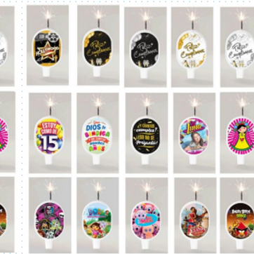 VELA PLANA SURTIDA PERSONAJES - imagen 1