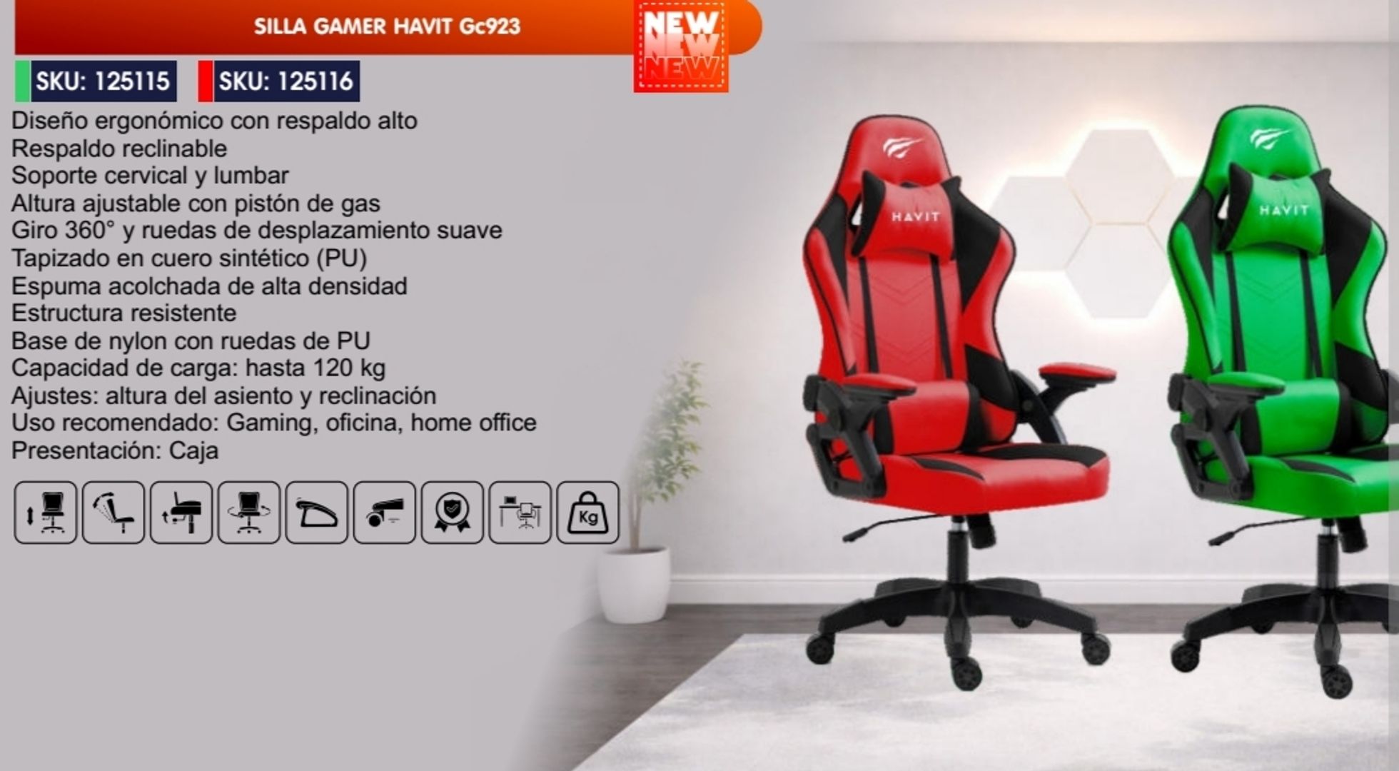 SILLA GAMER HAVIT 