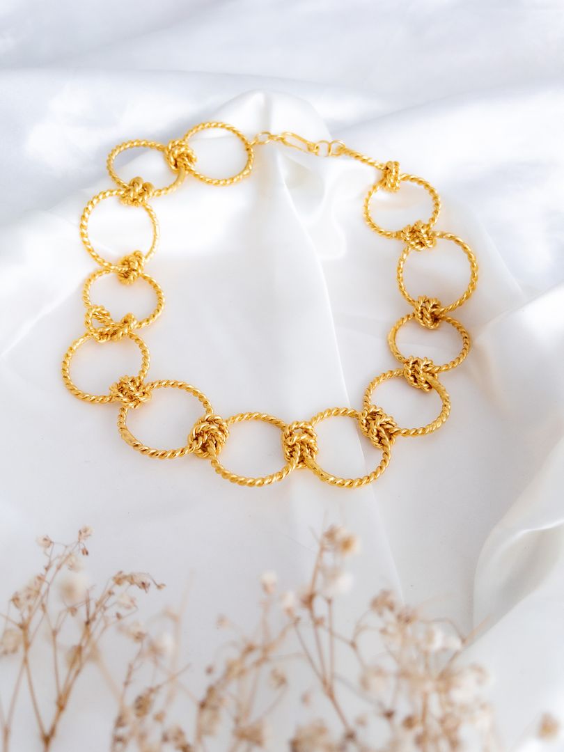 Choker cadena circulo entorchado 