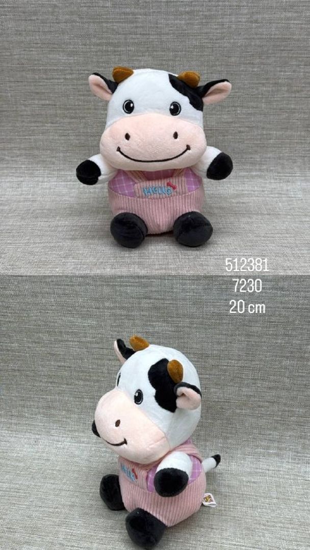 VACA CON BRAGA ROSA 20 CM