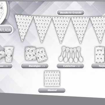 Imagen del producto DECORACIÓN ESTRELLA PLATEADO FONDO BLANCO